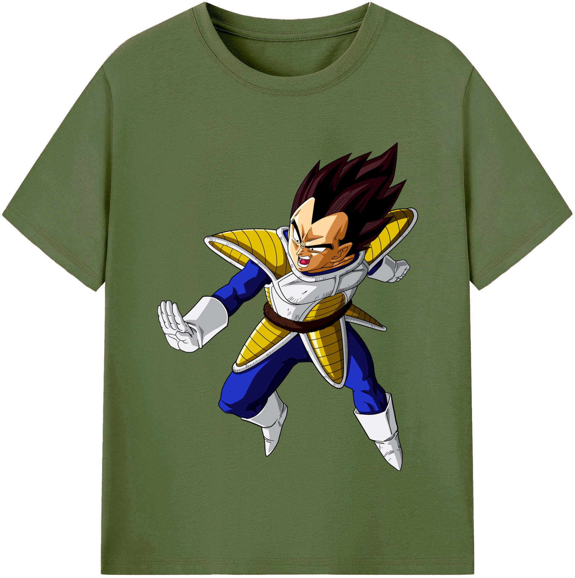 （画像用） ドラゴンボール ベジータ四世（Bejīta Yonsei）DRAGON BALL Vegeta IV 綿100％半袖Tシャツ（フロントプリント）